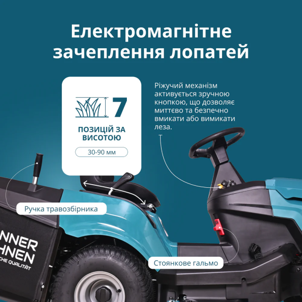 Бензиновий трактор газонокосарка KS 98TMG-H